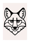 Fox Animal Black And White Portrait Print 21x30cm Matte Clearance Print