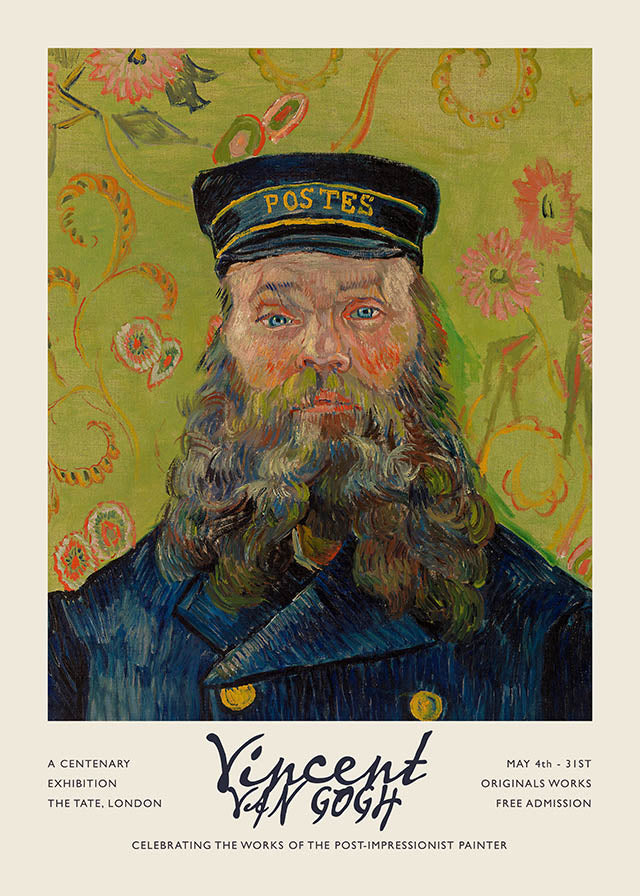 Vincent Van Gogh The Postman Exhibition Poster