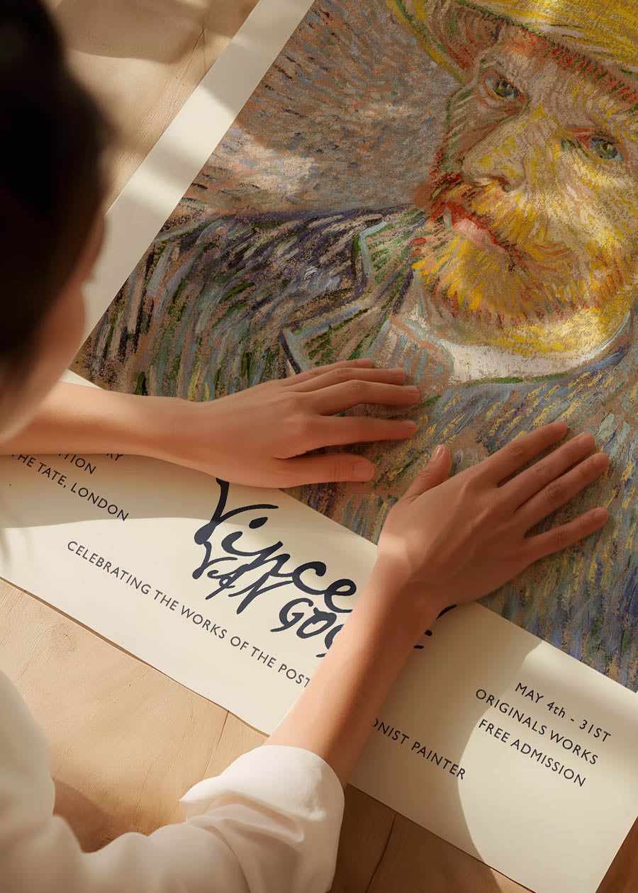 Vincent Van Gogh Self Portrait with straw hat poster