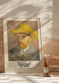 Vincent Van Gogh Self Portrait with straw hat poster