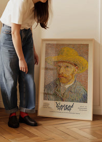 Vincent Van Gogh Self Portrait with straw hat poster