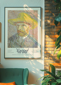 Vincent Van Gogh Self Portrait with straw hat poster