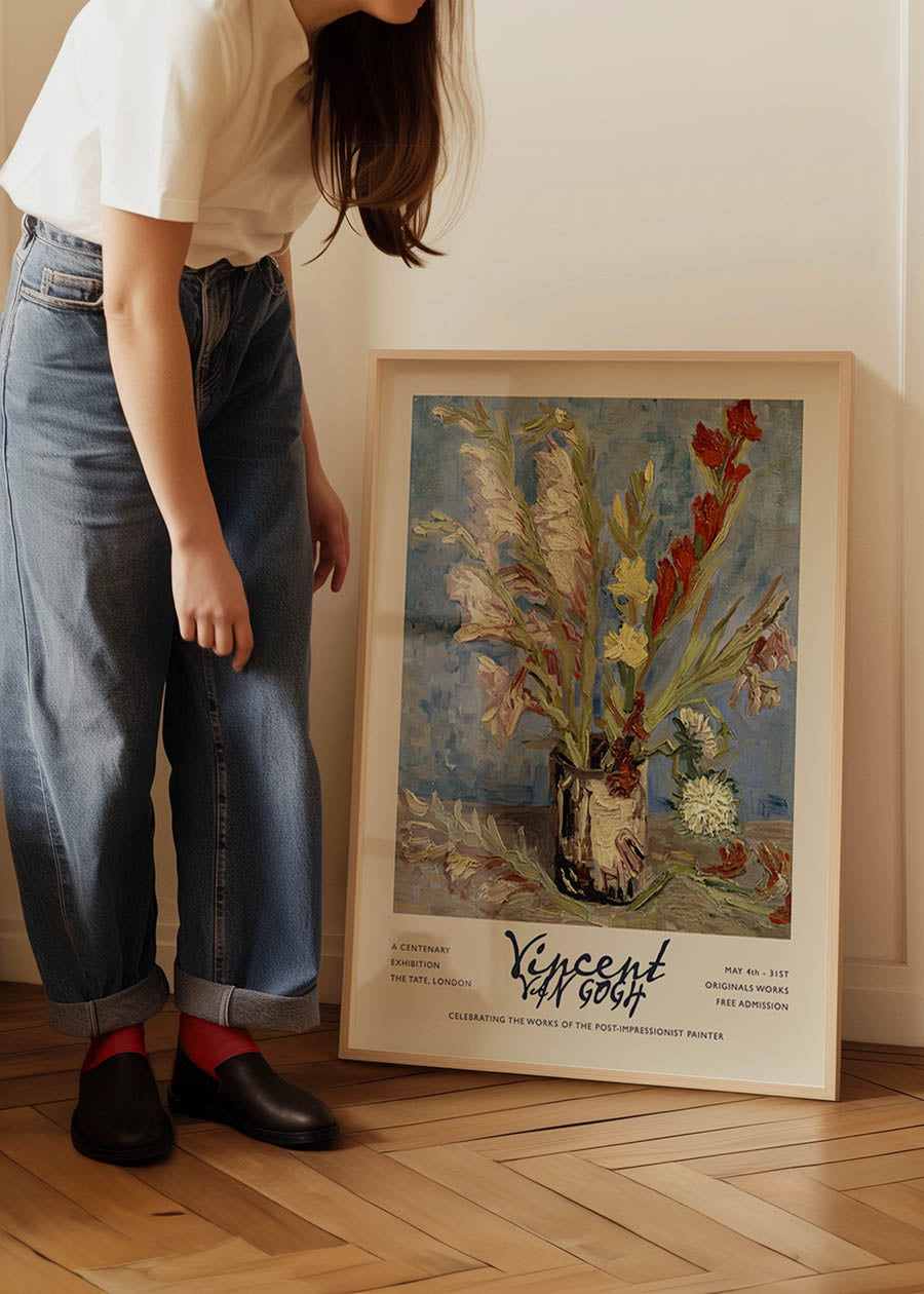 Vincent Van Gogh Vase with Gladioli exhibition poster