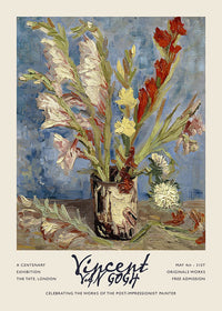 Vincent Van Gogh Vase with Gladioli exhibition poster