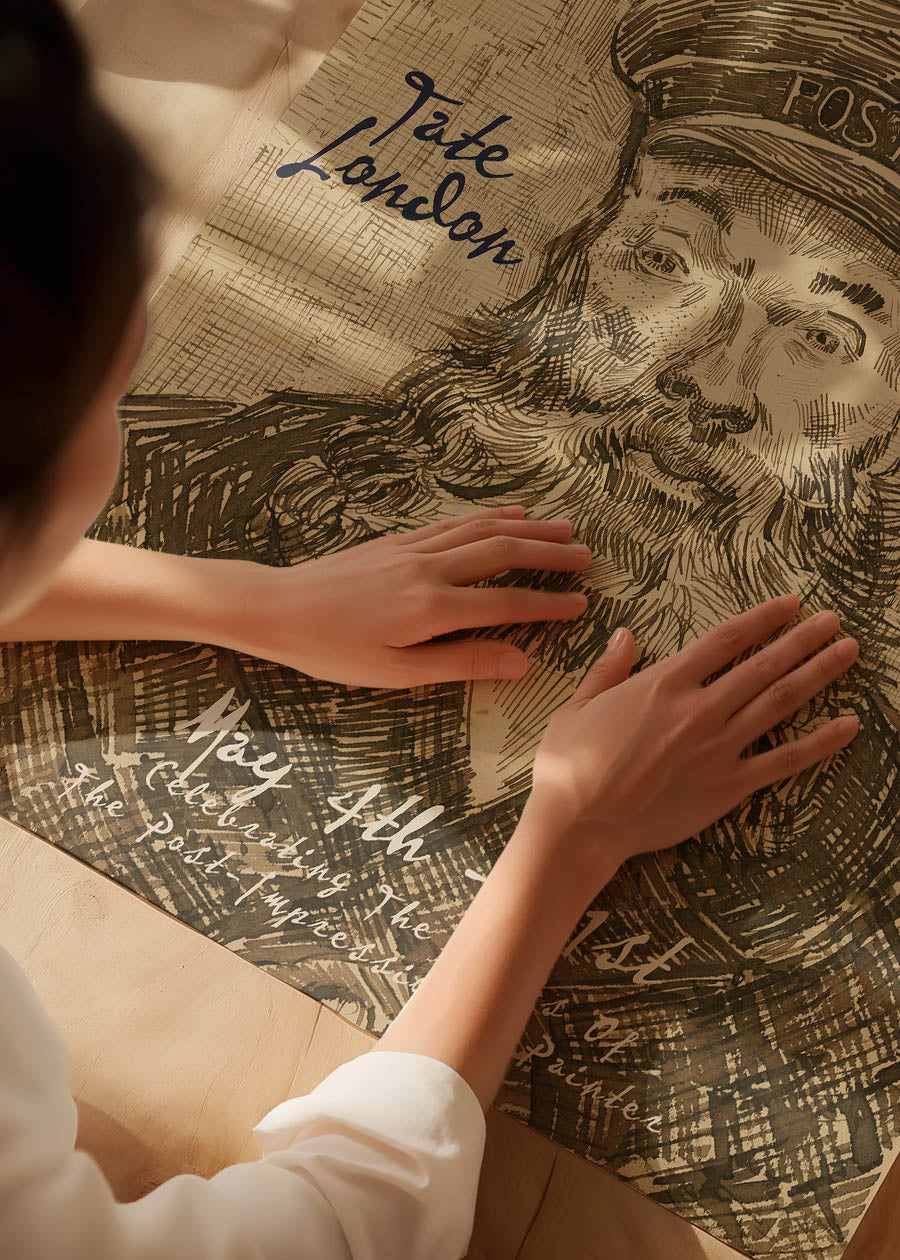 Vincent Van Gogh Postman Sketch Exhibition Poster