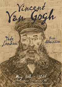 Vincent Van Gogh Postman Sketch Exhibition Poster