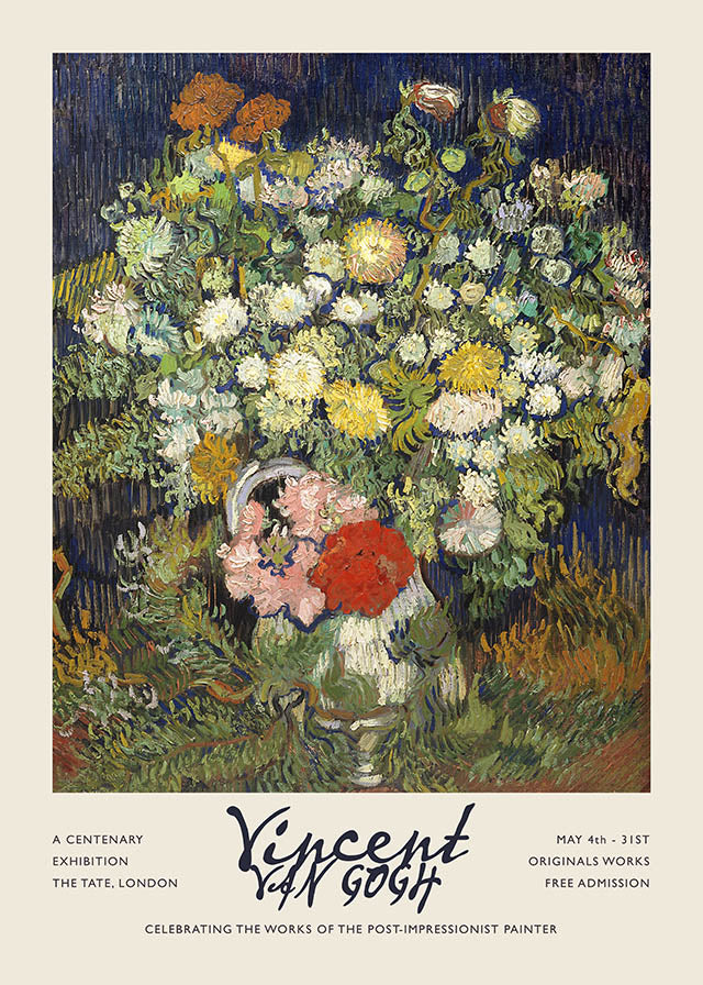 Vincent Van Gogh Bouquet of Flowers Exhibition Poster