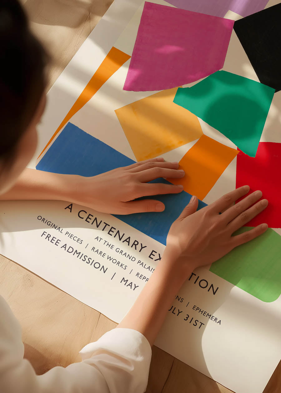 Matisse paper cutouts centenary exhibition poster