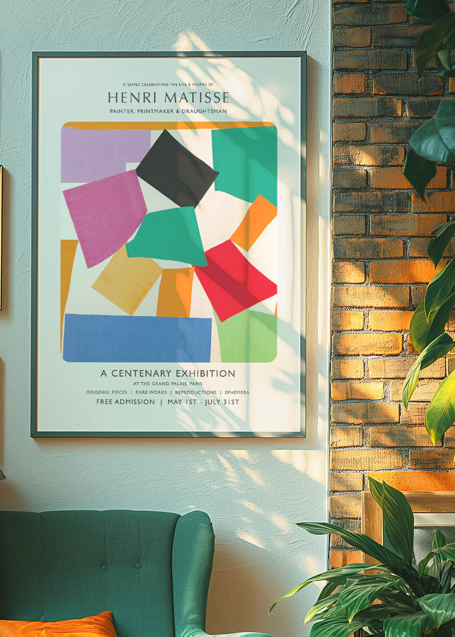 Matisse paper cutouts centenary exhibition poster