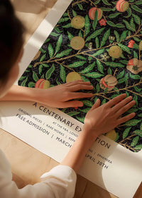 William Morris Leaves Pattern centenary exhibition poster