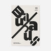 Angled Bauhaus Letters Black & White Print