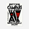 Vintage Bitter Campari Black & White Milano Print