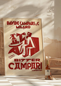 Vintage Red Campari Drinks Poster