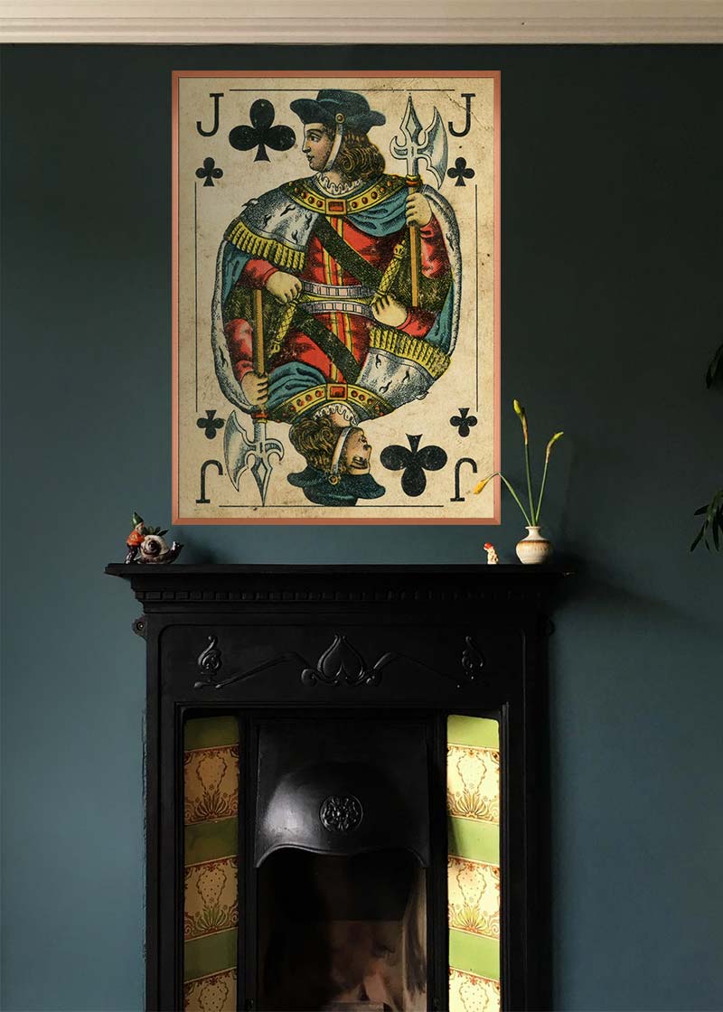 Vintage Playing Card Print - Jack of Clubs