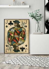 Vintage Playing Card Print - Jack of Clubs