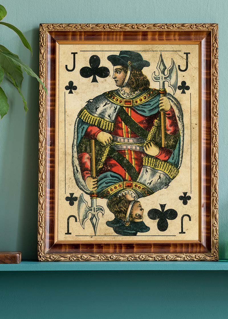 Vintage Playing Card Print - Jack of Clubs