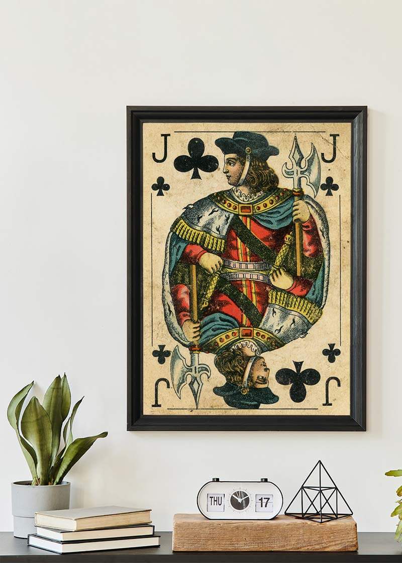 Vintage Playing Card Print - Jack of Clubs