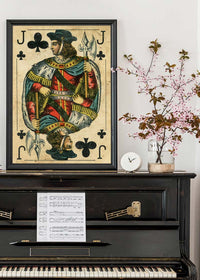 Vintage Playing Card Print - Jack of Clubs