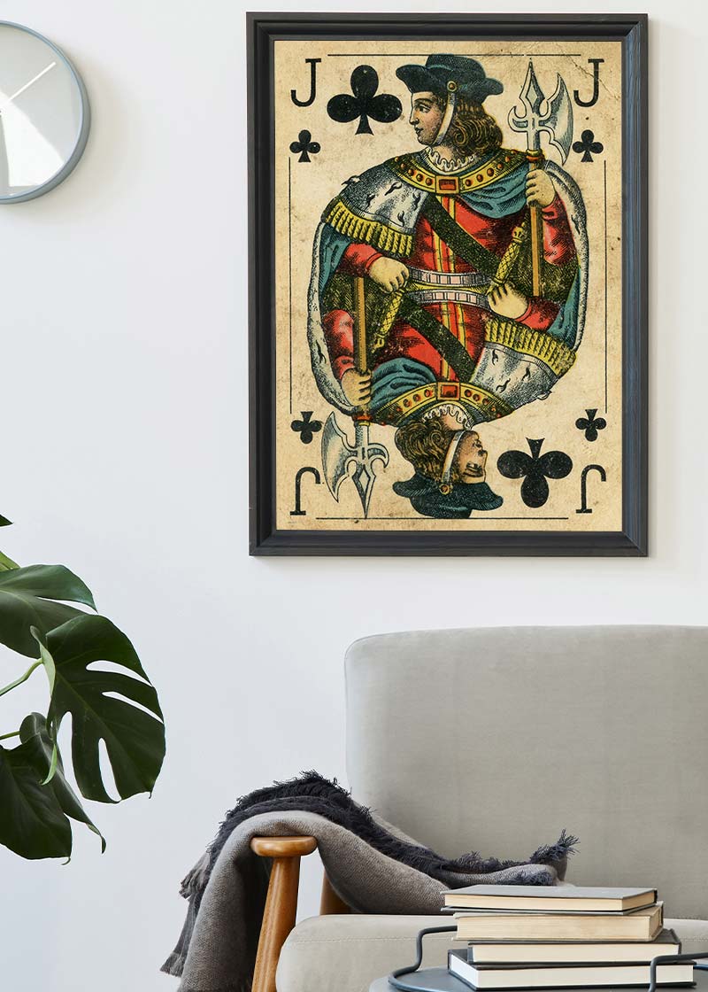 Vintage Playing Card Print - Jack of Clubs