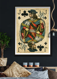 Vintage Playing Card Print - Jack of Clubs