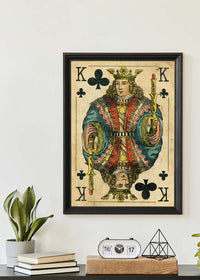 Vintage Playing Card Print - King of Clubs