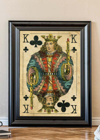 Vintage Playing Card Print - King of Clubs