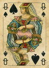 Vintage Playing Card Print - Queen of Spades Free Gift!