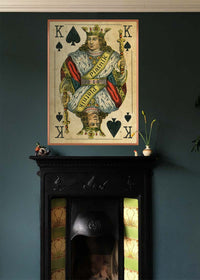 Vintage Playing Card Print - King of Spades