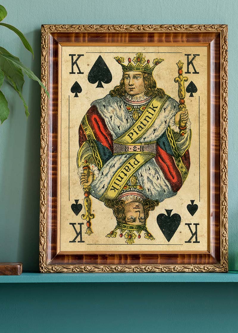 Vintage Playing Card Print - King of Spades