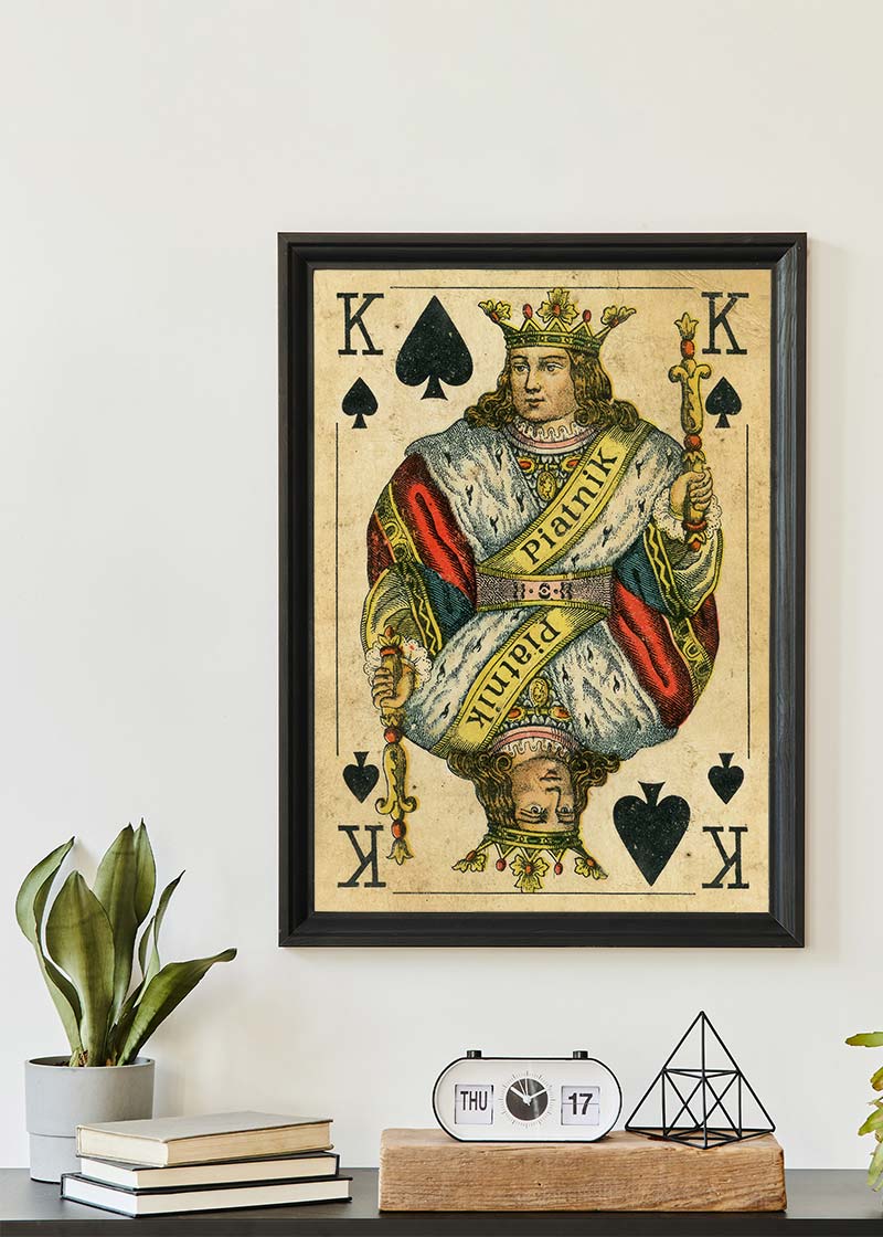 Vintage Playing Card Print - King of Spades