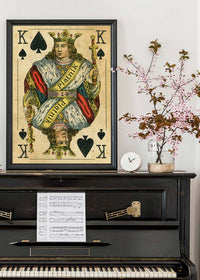 Vintage Playing Card Print - King of Spades
