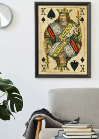 Vintage Playing Card Print - King of Spades