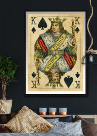 Vintage Playing Card Print - King of Spades