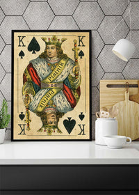 Vintage Playing Card Print - King of Spades