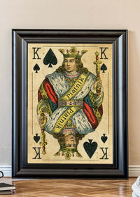 Vintage Playing Card Print - King of Spades