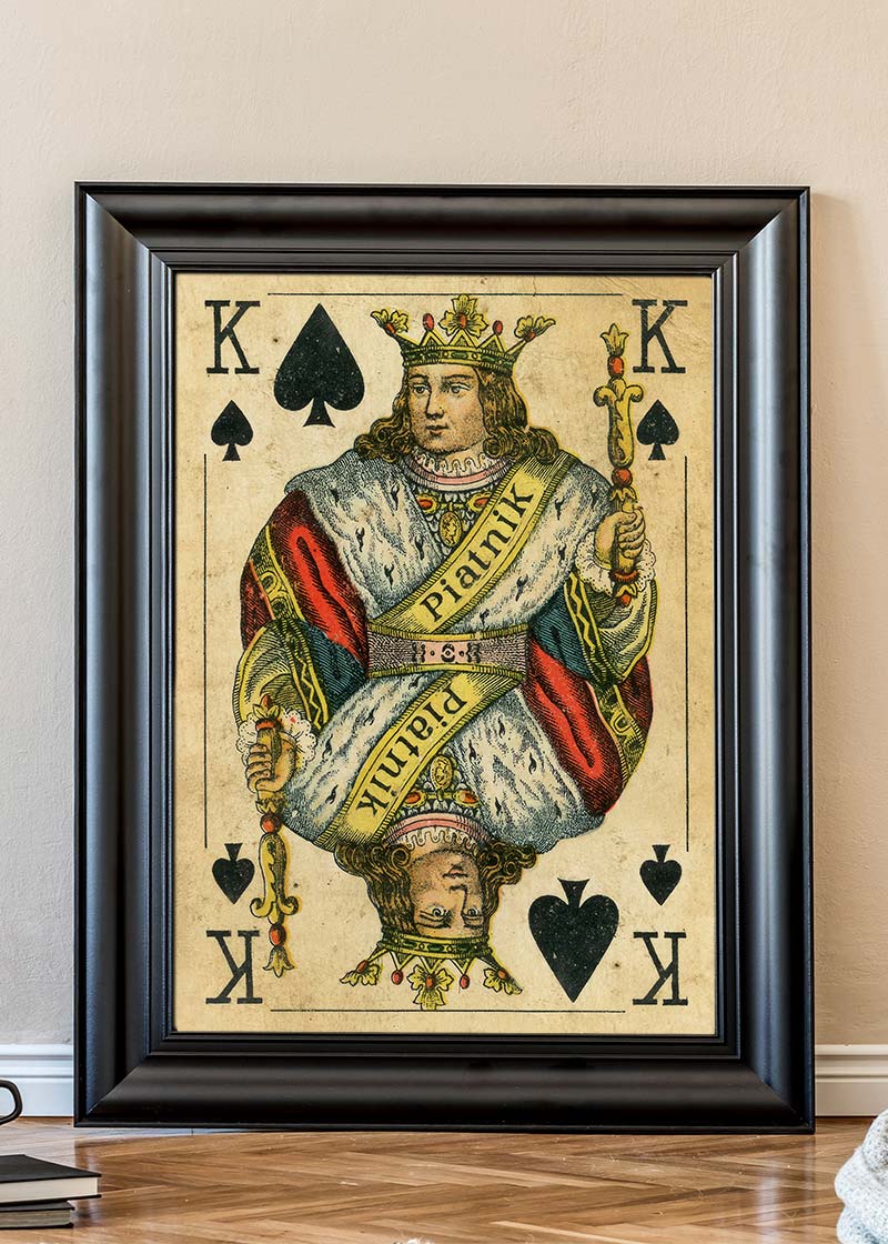 Vintage Playing Card Print - King of Spades
