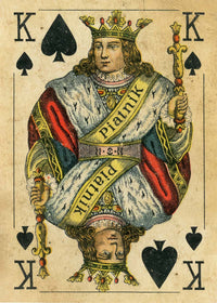 Vintage Playing Card Print - King of Spades
