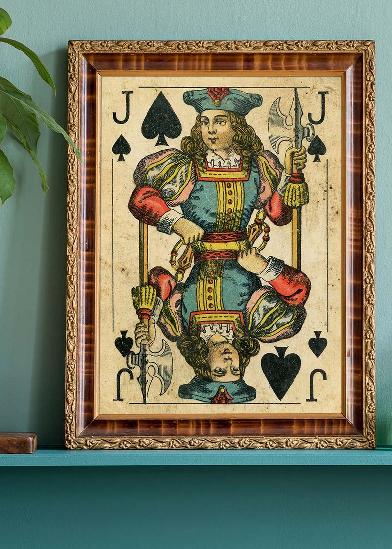 Vintage Playing Card Print - Jack of Spades