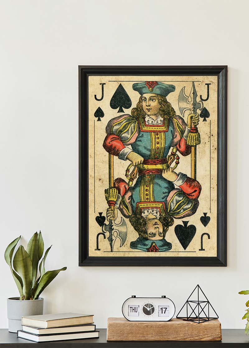 Vintage Playing Card Print - Jack of Spades