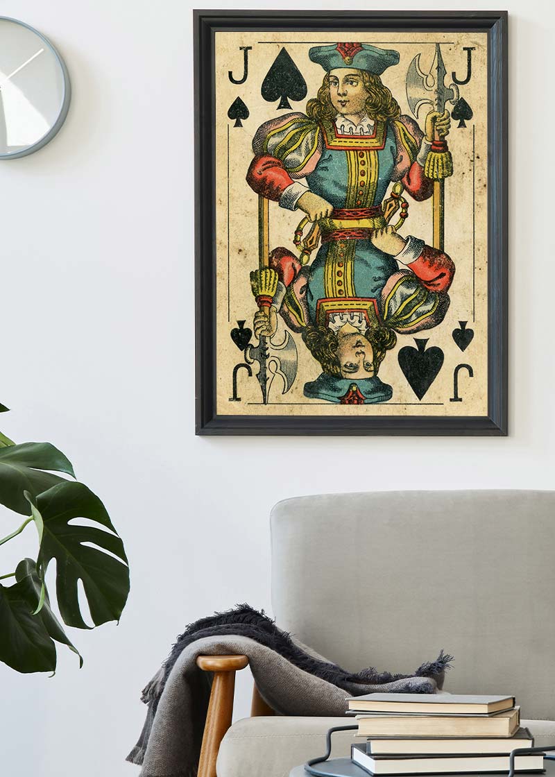 Vintage Playing Card Print - Jack of Spades