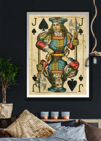 Vintage Playing Card Print - Jack of Spades