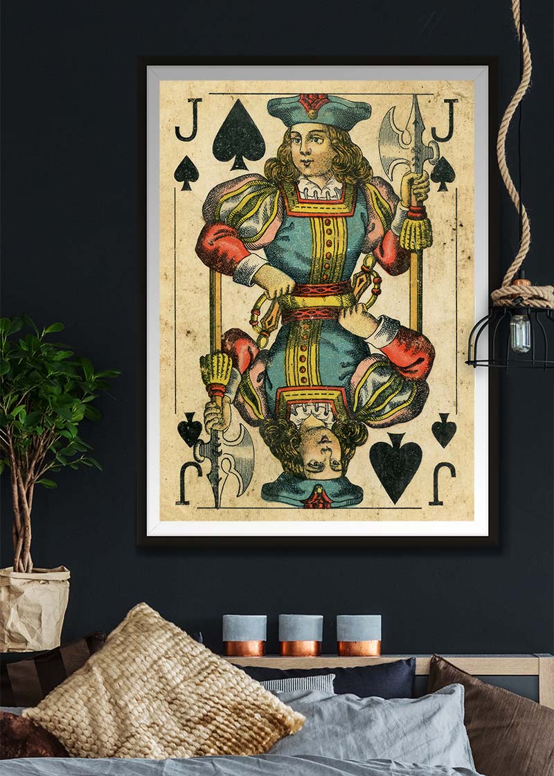 Vintage Playing Card Print - Jack of Spades