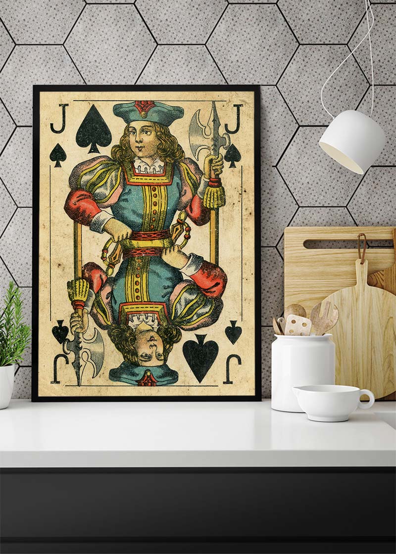 Vintage Playing Card Print - Jack of Spades