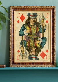 Vintage Playing Card Print - Jack of Diamonds