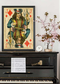 Vintage Playing Card Print - Jack of Diamonds