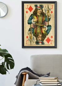 Vintage Playing Card Print - Jack of Diamonds