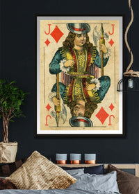 Vintage Playing Card Print - Jack of Diamonds