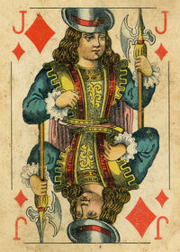 Vintage Playing Card Print - Jack of Diamonds