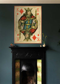 Vintage Playing Card Print - King of Diamonds