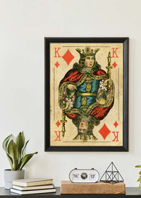 Vintage Playing Card Print - King of Diamonds